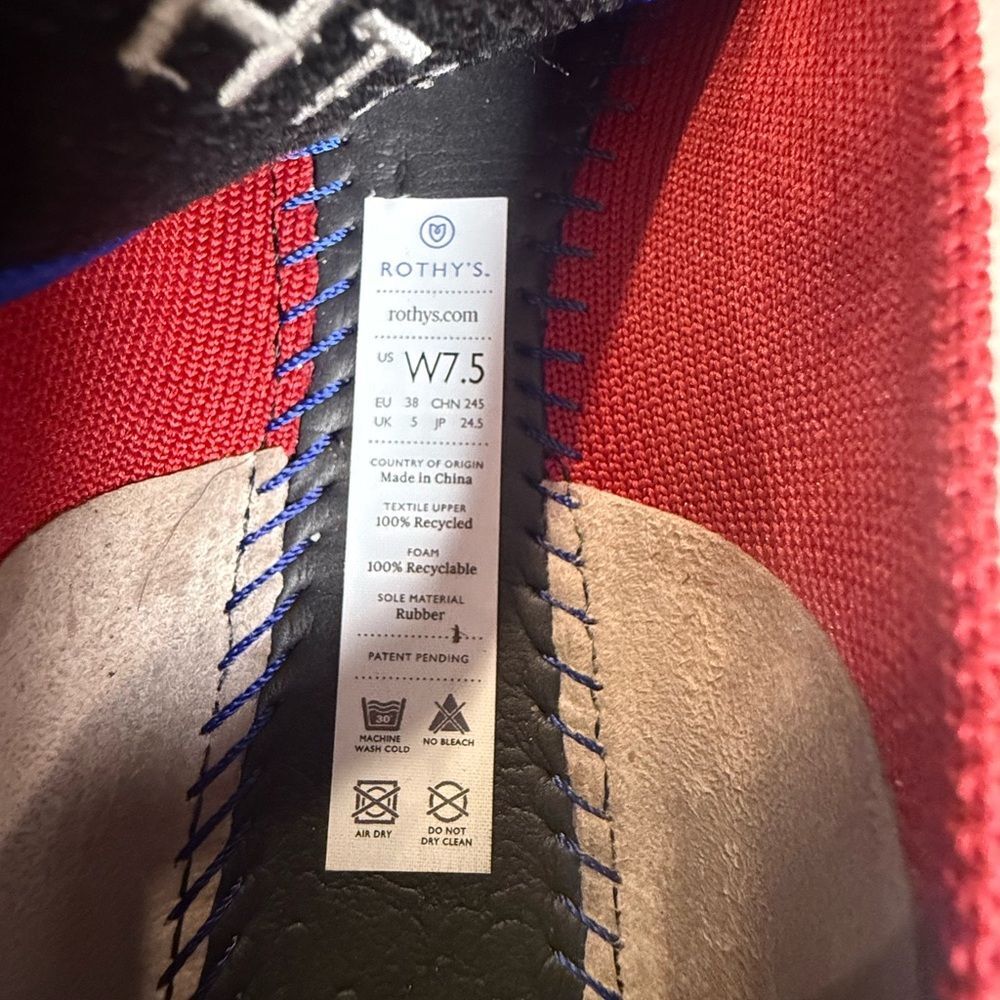 Rothy's The Point Vibrant Red Women’s Shoes Size 7.5 - Picture 10 of 11